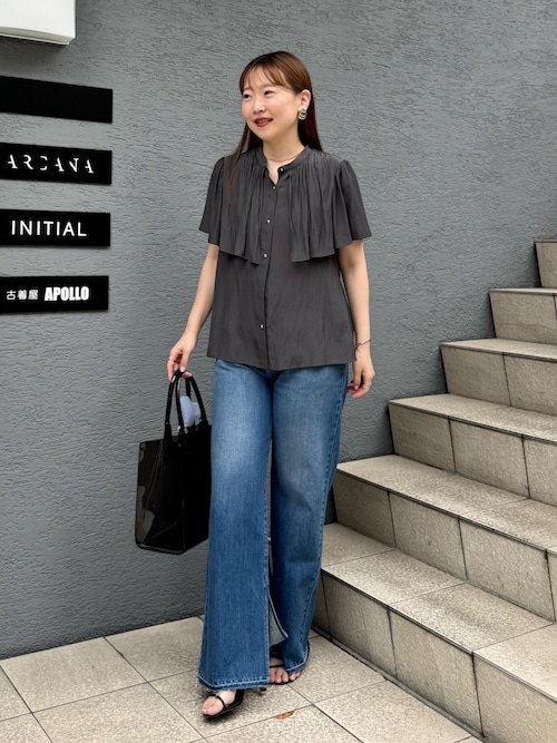 NOLLEY'S｜【RM denim】スリットフレアハイウエストデニム