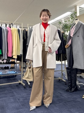 「アイテム（バレッタ/ヘアクリップ）」を使った、nol sachieさん（レディース・160cm）の秋コーディネート