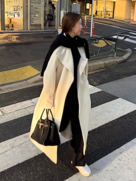 「アイテム（バレッタ/ヘアクリップ）」を使った、nol sachieさん（レディース・160cm）の冬コーディネート