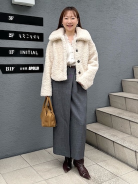 「NOLLEY’S（ノーリーズ）のアイテム」を使った、nol sachieさん（レディース・160cm）の秋コーディネート