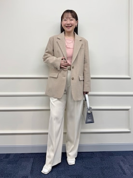 「NOLLEY’S（ノーリーズ）のアイテム（ショルダーバッグ）」を使った、nol sachieさん（レディース・160cm）の秋コーディネート