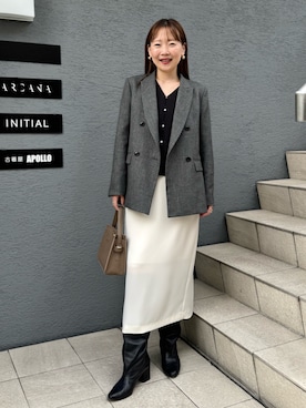 「アイテム（ブレスレット）」を使った、nol sachieさん（レディース・160cm）の秋コーディネート