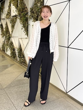 「NOLLEY’S（ノーリーズ）のストラップサンダル（サンダル）」を使った、nol sachieさん（レディース・160cm）の夏コーディネート