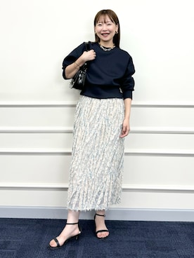 「NOLLEY’S（ノーリーズ）のストラップサンダル（サンダル）」を使った、nol sachieさん（レディース・160cm）の夏コーディネート