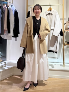 「アイテム（バレッタ/ヘアクリップ）」を使った、nol sachieさん（レディース・160cm）の秋コーディネート