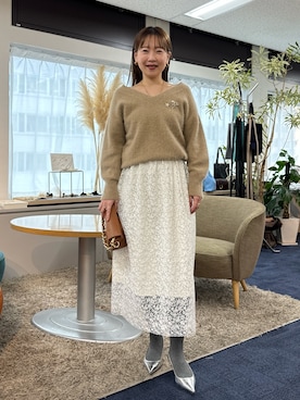 「スカートコーデ」｜nol sachieさん（レディース・160cm）の冬コーディネート