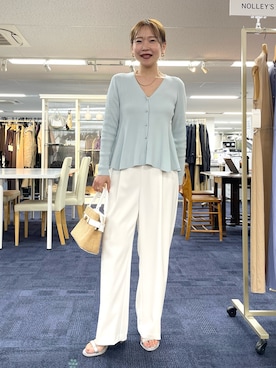 「NOLLEY’S（ノーリーズ）のストラップサンダル（サンダル）」を使った、nol sachieさん（レディース・160cm）の春コーディネート