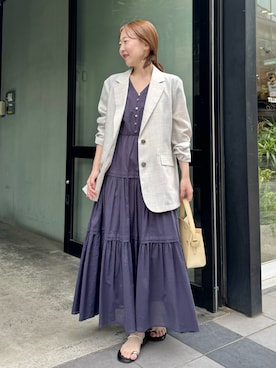 「NOLLEY’S（ノーリーズ）のアイテム」を使った、nol sachieさん（レディース・160cm）の春コーディネート