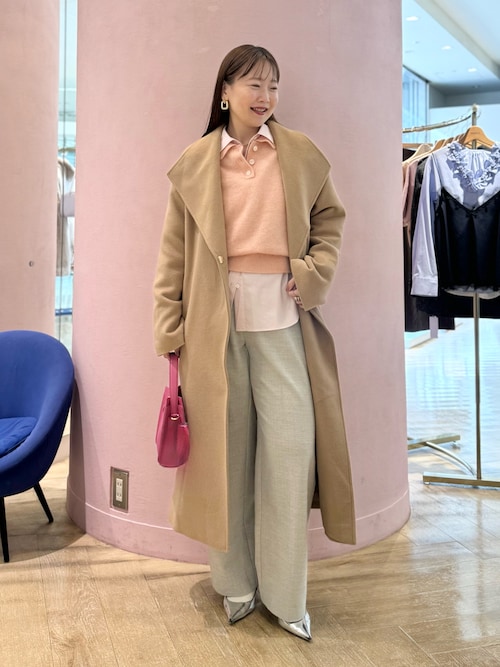 アンゴラビーバーベルテッドロングコート（その他アウター）｜NOLLEY'S