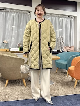 「marco masi（マルコマージ）の【MARCO MASI/ マルコマージ】ミニキューブムートンバッグ（ショルダーバッグ）」を使った、nol sachieさん（レディース・160cm）の秋コーディネート