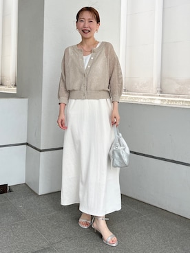 「NOLLEY’S（ノーリーズ）のストラップサンダル（サンダル）」を使った、nol sachieさん（レディース・160cm）の春コーディネート