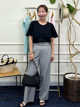 「NOLLEY’S（ノーリーズ）のアイテム（シューズ）」を使った、nol sachieさん（レディース・160cm）の夏コーディネート