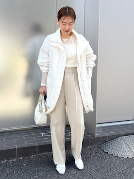 「NOLLEY’S（ノーリーズ）のアイテム（その他アウター）」を使った、nol sachieさん（レディース・160cm）の春コーディネート