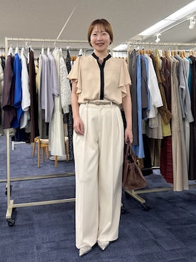 「アイテム（バレッタ/ヘアクリップ）」を使った、nol sachieさん（レディース・160cm）の夏コーディネート