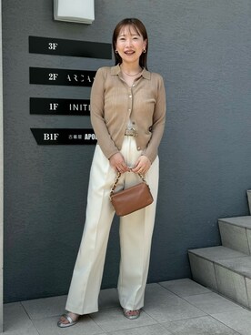 「NOLLEY’S（ノーリーズ）のストラップサンダル（サンダル）」を使った、nol sachieさん（レディース・160cm）の夏コーディネート