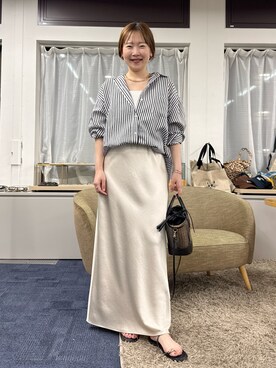 「The Bagmati（ザバグマティ）の【BAGMATI/ バグマティ】3WAY PVCかごバッグ（かごバッグ）」を使った、nol sachieさん（レディース・160cm）の春コーディネート