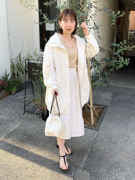 「キュロット」｜「アイテム（その他アウター）」を使った、nol sachieさん（レディース・160cm）の春コーディネート