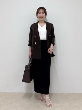 「NOLLEY’S Sophi（ノーリーズソフィ）のアイテム（ジャケット/アウター）」を使った、nol sachieさん（レディース・160cm）の夏コーディネート