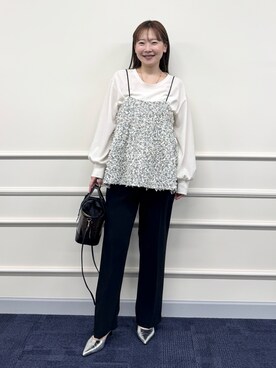 「The Bagmati（ザバグマティ）の【BAGMATI/ バグマティ】3WAY PVCかごバッグ（かごバッグ）」を使った、nol sachieさん（レディース・160cm）の春コーディネート
