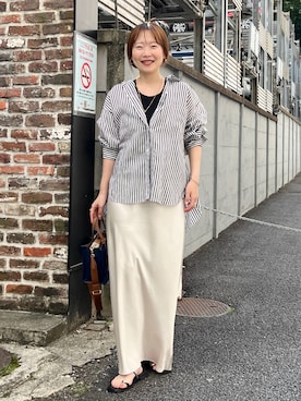 「アイテム（タンクトップ）」を使った、nol sachieさん（レディース・160cm）の夏コーディネート