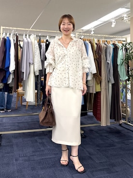 「アイテム（バレッタ/ヘアクリップ）」を使った、nol sachieさん（レディース・160cm）の夏コーディネート