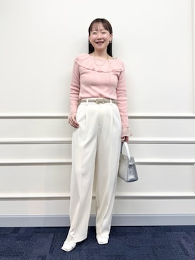 「NOLLEY’S（ノーリーズ）のアイテム（ショルダーバッグ）」を使った、nol sachieさん（レディース・160cm）の秋コーディネート