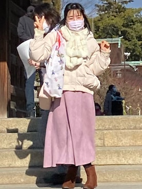 「tocco closet（トッコ　クローゼット）のアイテム（ブーツ）」を使った、Misa【相互フォロー】さん（レディース・149cm）の冬コーディネート