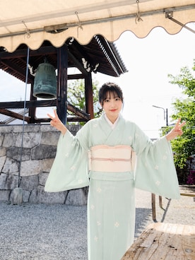 「着物」｜Misa【相互フォロー】さん（レディース・149cm）の春コーディネート