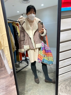 「MAJESTIC LEGON（マジェスティックレゴン）のアイテム（ライダースジャケット）」を使った、Misa【相互フォロー】さん（レディース・149cm）の春コーディネート