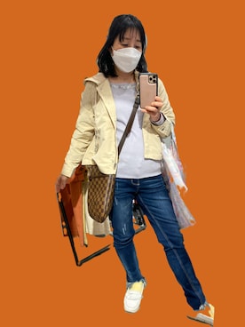 「tocco closet（トッコ　クローゼット）のアイテム（ジャケット/アウター）」を使った、Misa【相互フォロー】さん（レディース・149cm）の春コーディネート
