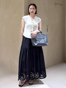 「ROPE'（ロペ）のアイテム」を使った、YUIさん（レディース・161cm）の夏コーディネート