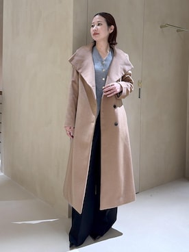 「アイテム（ステンカラーコート）」を使った、YUIさん（レディース・161cm・30代）の秋コーディネート