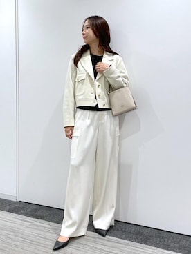 「ショート」｜「アイテム（ブルゾン）」を使った、YUIさん（レディース・161cm）の夏コーディネート