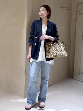 「ROPE'（ロペ）のアイテム（ジャケット/アウター）」を使った、YUIさん（レディース・161cm）の春コーディネート