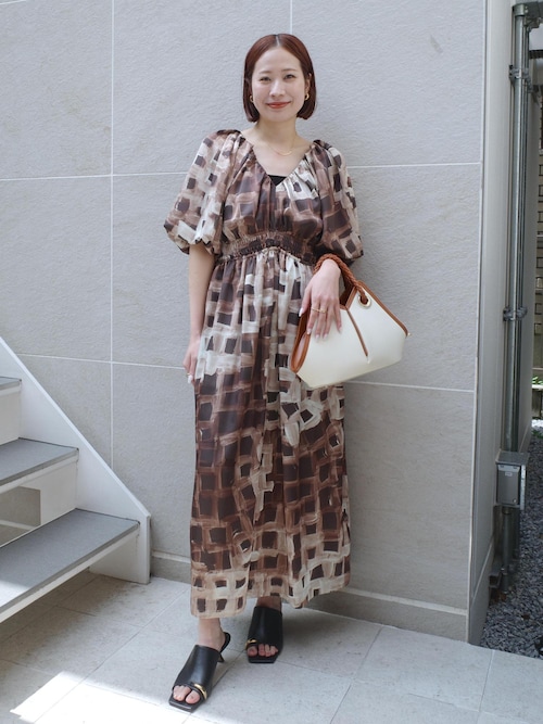 【これ１枚できまる】HERMES Effet Kaleidoscopeワンピース これ1枚できまる】HERMES Effet Kaleidoscopeワンピース