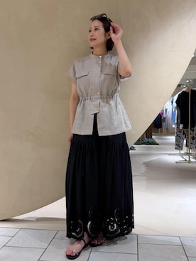 「ROPE'（ロペ）のアイテム」を使った、YUIさん（レディース・161cm）の夏コーディネート