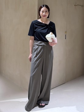 「ROPE'（ロペ）のアイテム」を使った、YUIさん（レディース・161cm）の夏コーディネート