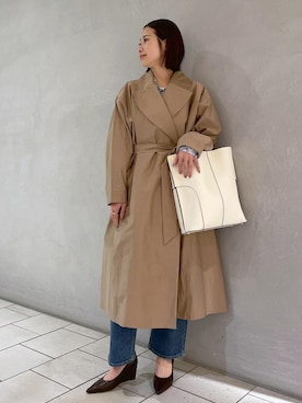 「ROPÉ」｜「アイテム（トレンチコート）」を使った、YUIさん（レディース・161cm）の冬コーディネート