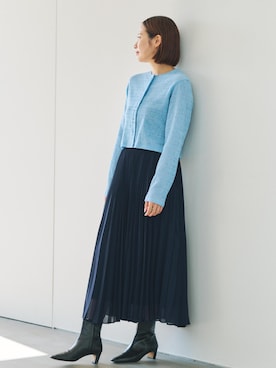 「アイテム（カーディガン/ボレロ）」を使った、YUIさん（レディース・161cm・30代）の秋コーディネート