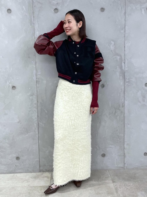 ROPE'（ロペ） スタジャン カシミヤ混フラノショートスタジャン