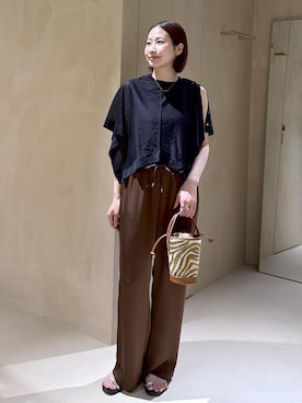 「ROPE'（ロペ）のアイテム（パンツ）」を使った、YUIさん（レディース・161cm）の春コーディネート
