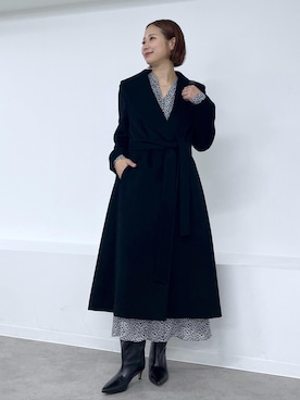 「アイテム（ステンカラーコート）」を使った、YUIさん（レディース・161cm）の夏コーディネート