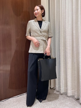 「ROPE'（ロペ）のポインテッドシアーパンプス（パンプス）」を使った、YUIさん（レディース・161cm・30代）の夏コーディネート