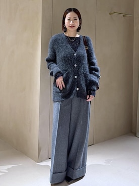 「アイテム（カーディガン/ボレロ）」を使った、YUIさん（レディース・161cm・30代）の冬コーディネート