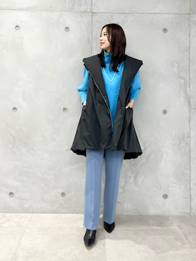 「#オトナカジュアル」｜「アイテム（ダウンジャケット/コート）」を使った、YUIさん（レディース・161cm）の秋コーディネート