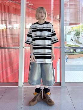 「NOT4NERD（ノットフォーナード）のアイテム」を使った、ARisaさん（レディース・155cm）の春コーディネート
