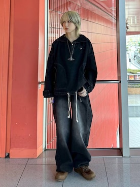 「ALAND（エーランド）のアイテム」を使った、ARisaさん（レディース・155cm）の冬コーディネート