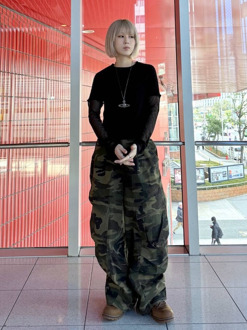 AMES WORLDWIDE／レースブロックロングスリーブ（Tシャツ