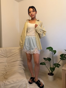 「ampm（エーエムピーエム）のアイテム」を使った、kimieさん（レディース・152cm）の夏コーディネート