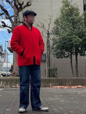 「アイテム（スタジャン）」を使った、備蓄米さん（メンズ・168cm）の冬コーディネート